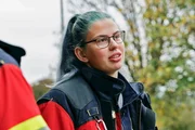 Sandra Gerber bei der Feuerwehrübung