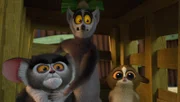From left: Maurice, King Julien and Mort.