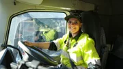 Alicia Waddingham in her truck
