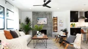 This new fireplace will get a lot of use in the Kane updated living room, as seen on HGTV's Hidden Potential.