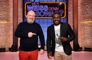 Als Kandidaten zu Gast bei "Wer weiß denn sowas?": Der Sterne- und Fernsehkoch Christian Lohse (l.) und der Fernsehkoch Nelson Müller (r.).