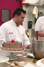 Ralph, Buddy and Mauro putting some detail work into making the stump cake come alive.
