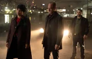 Pictured: Danielle Moné Truitt as Sergeant Ayanna Bell, Christopher Meloni as Detective Elliot Stabler, Michael Rivera as Detective Diego Morales
