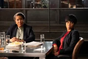 Pictured: Tracy Wilder as Chief Williams, Danielle Moné Truitt as Sergeant Ayanna Bell.