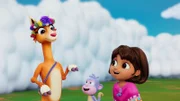 v.li.: Vicky the Vicuña, Boots, Dora