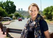 Moderatorin Wasiliki Goutziomitros in Soweto