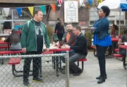 Kevin Gable (Kevin James), Mott (Christopher Brian Roach), Duffy (Lenny Venito), Didi (Saidah Arrika Ekulona)