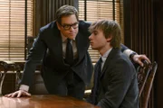 Dr. Jason Bull (Michael Weatherly, l.); Lucas Schweiger (Christopher Jeffrey Valleroy, r.)