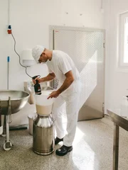 Käseproduktion.