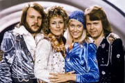 ABBA v.l.n.r. Benny, Agnetha, Frida und Bjorn bei der Eurovision 1974.