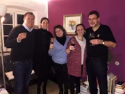 V.l.: Rémy, Hélčne, Jutta, Pascaline und Gastgeber Detlef