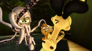 Als die Donuts in der Kanalisation landen wartet zu allem Unglück auch noch ein gefräßiger Riesenkrake auf Odie und Garfield…