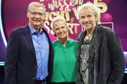 Moderatorin Barbara Schöneberger, Günther Jauch (l.) und Thomas Gottschalk.