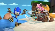 v.li.: Sonic the Hedgehog, Batten Rouge, Black Rose, Sails Tails