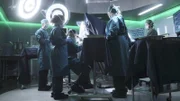 Dr. Shaun Murphy (Freddie Highmore, l.), Dr. Claire Browne (Antonia Thomas, 2.v.l.), Dr. Marcus Andrews (Hill Harper)