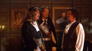 Das Doku-Drama „Der lange Weg zum Frieden“ konzentriert sich auf die Westfälischen Friedensverhandlungen und seine Akteure. Damit rückt er erstmals die Friedensmacher in den Mittelpunkt einer filmischen Auseinandersetzung mit dem Dreißigjährigen Krieg und nicht die Kriegsherren. Mit doku-dramatischen Mitteln erweckt der Film die spannenden Verhandlungen zum Leben und zeigt eindrücklich, mit wie viel List und Überzeugungsarbeit bis zuletzt um den Frieden gekämpft werden musste. - Spielszene mit Florian Walter (l) mit Martin Skoda und Axel Wandtke (r)