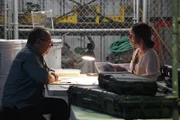 COLONY -- "Blindspot" Episode 104 -- Pictured: (l-r) Paul Guilfoyle as Quayle, Sarah Wayne Callies as Katie Bowman