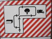 ZURICH - A map indicates how to navigate the "Strichplatz", Zurich's experimental drive-thru for prostitution.