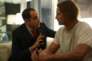 (L-R) Alan Snyder (Peter Jacobson) and Will Bowman (Josh Holloway)