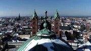 Der Dom zu Speyer von oben.
