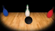 Bowling pins knocked over by ball. (credit: NGT)