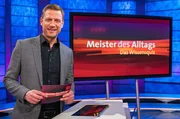 Moderator Florian Weber freut sich auf gewitzte Kandidaten, kniffelige Fragen und überraschende Antworten beim Wissensquiz "Meister des Alltags". Moderator Florian Weber freut sich auf gewitzte Kandidaten, kniffelige Fragen und überraschende Antworten beim Wissensquiz "Meister des Alltags".