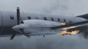 The left engine of Propair Flight 420 has caught a severe fire and a passenger warns the crew.