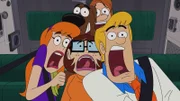 v.li.: Daphne Blake, Scooby-Doo, Velma Dinkley, Shaggy Rogers, Fred Jones