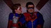 L-R: Henry Hart (Jace Norman), Captain Man / Ray Manchester (Cooper Barnes)
