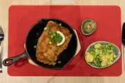 Cordon bleu mit Kartoffel-Endivien-Salat und Zitronen-Relish, Finalgericht von Saskia Wangler