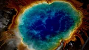 Luftaufnahme der Grand Prismatic Spring