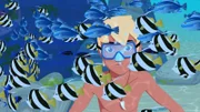 Yann ist erstaunt, dass so viele Fische um ihn herumschwirren. Normalerweise gibt es in der Bucht direkt vor Maotou nicht so viele Fische.