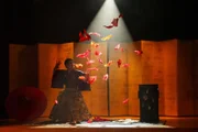 Taijyu Fujiyama performs traditional Tezuma magic at the Zōjō-ji Temple.