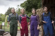 Aufgeflogen! Der Plan und das Versteck für Flocke ist aufgeflogen. Von links nach rechts: Hanna Stötzel, Luna Kuse, Selma Kunze, Sinan El Sayed.