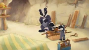 Die Kinder sind begeistert, Edmund und Margret haben ein tolles Holzinstrument gebaut.