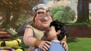 Der kleine Michael und der dicke Smee trösten sich gegenseitig so allein im Wald des Raunens.