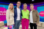 Moderatorin Christin Stark, Peter Imhof, Inka und Daniel Sommer (v.l.)