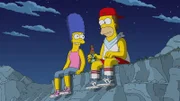 "Die Simpsons", "Projekt Weltraumsand." Krusty der Clown gibt Bart und Lisa Einblick in die Beziehung ihrer Eltern lange vor ihrer Geburt.