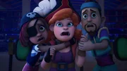 Sogar die Lehrer der Pirate Academy machen sich bei der Horrorshow-Aufführung vor Grusel fast in die Hose.