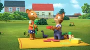 Auf dem Weg zu Pip, trifft Posy auf Frankie, die ihr etwas Leckeres anbietet.