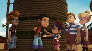 Finn hat dem kleinen Raul das Leben gerettet und die ganze Pirate Academy ist stolz auf ihn.