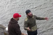 Eric Young (r.) talking with Jack Mattson.