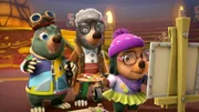 Auch Dotty hat ein Gemälde für die Kunstausstellung gemalt, das Moley und Mischmasch ziemlich gut finden.