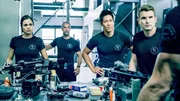 (v.li.): Lina Esco (Christina Alonso), Jay Harrington (David Kay), David Lim (Victor Tan), Alex Russell (Jim Street).