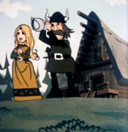 Torrem und Tilda beobachten, wie mutig Faxe seine schwierige Aufgabe löst.
