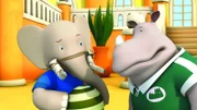 Ungeduldig endlich ein erwachsener Elefant zu werden, versucht Badou mit Salben, Zaubertränken und abenteuerlichen Ideen seine Stoßzähne zum Wachsen zu bringen.