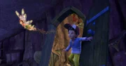 Die Monstertür treibt ihr Unwesen in Nimmerland. Wenn man durch sie durchgeht, kommt man in die Nachtwelt. Tinker Bell und Michael wollen ihre Freunde retten, die zuvor von der Monstertür verschlungen wurden.