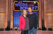 Als Kandiat:innen zu Gast bei "Wer weiß denn sowas?": Die Schauspielerin Tina Ruland (l.) und der Schauspieler, Regisseur und Filmproduzent Til Schweiger (r.).