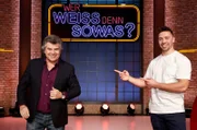 Treten bei "Wer weiß denn sowas?" als Kandidaten gegeneinander an: Der Sänger und Moderator Andy Borg (l.) und der Sänger Ramon Roselly (r.).