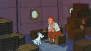 Tim wird plötzlich auf dem Schiff des Opiumschmuggels beschuldigt und von den Detektiven Schulz und Schultze festgenommen.